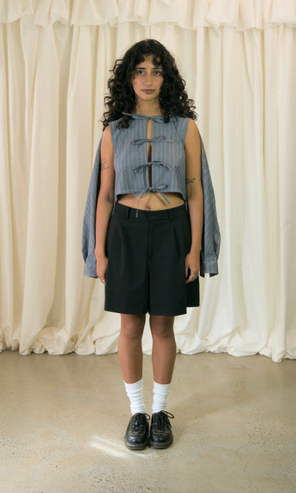 Staple Shirt in Grey Pinstripe