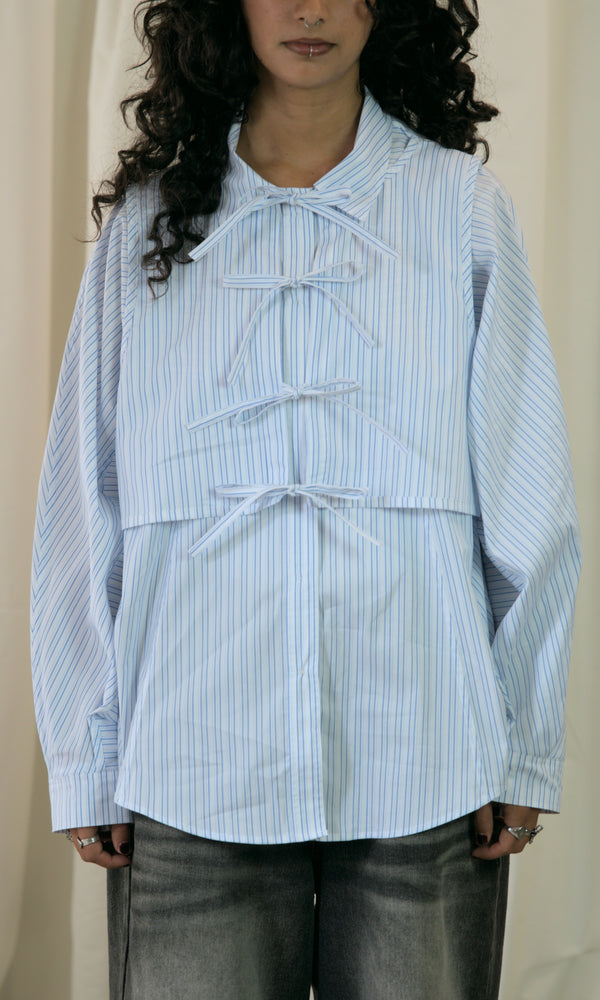 Staple Shirt in Blue Pinstripe